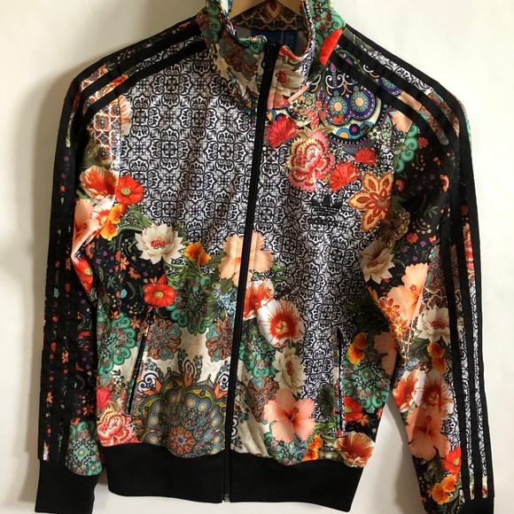 adidas flower track jacket